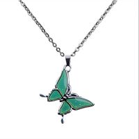 Fashion Butterfly Temperature Change Color Stainless Steel Necklace main image 5