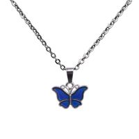 Cute Little Butterfly Pendant Stainless Steel Necklace main image 2