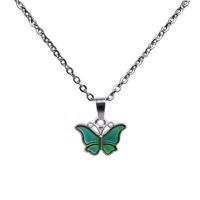 Cute Little Butterfly Pendant Stainless Steel Necklace main image 4