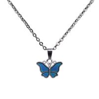 Cute Little Butterfly Pendant Stainless Steel Necklace main image 5