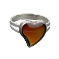 Simple Classic Cute Peach Heart Love Couple Ring main image 6
