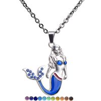 Lady Printing Stainless Steel Alloy Plating Rhinestones Women'S Necklace main image 2