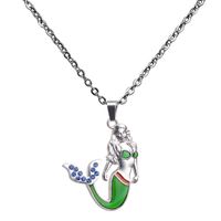 Lady Printing Stainless Steel Alloy Plating Rhinestones Women'S Necklace main image 4