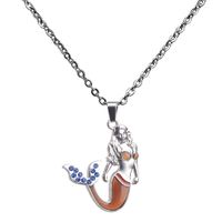 Lady Printing Stainless Steel Alloy Plating Rhinestones Women'S Necklace main image 3