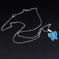 Butterfly Temperature-sensing Color Changing Stainless Steel Necklace main image 5