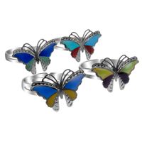 Simple Colorful Butterfly Open Ring main image 5