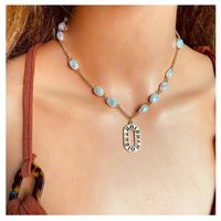 Fashion Alloy Letter Pendant Pearl Necklace main image 1