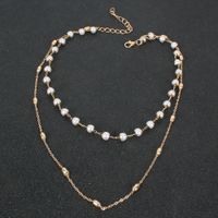 Collier De Perles En Alliage Géométrique Rétro Simple main image 3