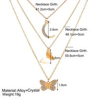 Eingelegte Dreilagige Halskette Aus Strassschmetterling Mit Alu-mond main image 6