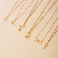 Butterfly Key Rose Simple Necklace 6 Pieces Set main image 5