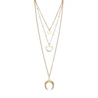Unregelmäßige Goldene Mode Mehrschichtige Halskette sku image 1