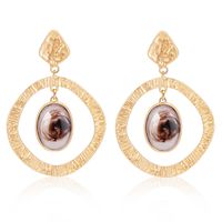 Fashion Circle Copper Drop Earrings 1 Pair main image 1