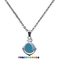 Fashion Anchor Pendant Color Changing Stainless Steel Necklace sku image 1