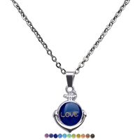 Fashion Anchor Pendant Color Changing Stainless Steel Necklace sku image 2