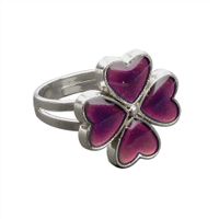 Fashion Classic Four-leaf Petals Flowers Ring sku image 1