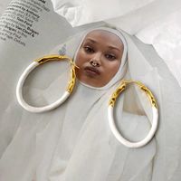 Oval Fashionable Earrings sku image 1