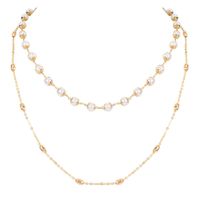 Collier De Perles En Alliage Géométrique Rétro Simple sku image 1