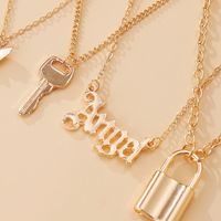 Butterfly Key Rose Simple Necklace 6 Pieces Set sku image 1