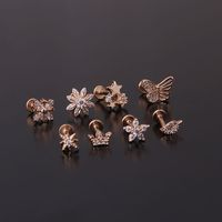 New Fashion Micro-inlaid Zircon Earrings main image 4