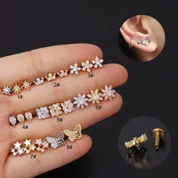 New Fashion Micro-inlaid Zircon Earrings sku image 2