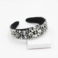 Fashion Baroque Diamond-studded Broad-brimmed Headband main image 5