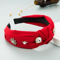 Retro Baroque Style Wide-brimmed Rhinestone Pearl Headband main image 3