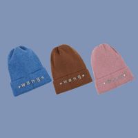 Korean Fashion Rhinestone Knitted Hat main image 5