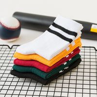 Striped Tube Sweat-absorbent Cotton Socks main image 6