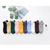 Couleur Unie Polyester Crew Socks main image 4