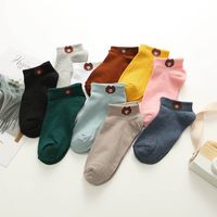 Einfarbig Polyester Crew Socken sku image 2