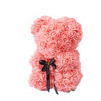 Cadeau Du Jour De Valentine Creative 25cm Rose Fleur Ours Cadeau Boîte Pe Fleur Romantique Mousse Ours Bébéar main image 3