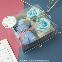 Festival Present Towel Bear Gift Box Valentine's Day Gift Soap Flower Transparent Gift Practical Promotional Gifts main image 4