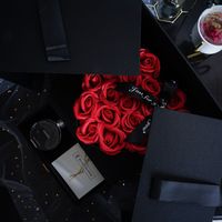 Boîte-cadeau De Fleur De Savon Rose Romantique Créative main image 1