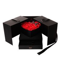 Boîte-cadeau De Fleur De Savon Rose Romantique Créative main image 3