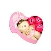 Heart Shaped Iron Box Soap Rose Valentine's Day Gift main image 2