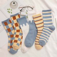 New Striped High-top Women's Socks Couple Long Tube Polyester Cotton Tide Socks Wholesale main image 1