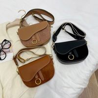 Retro Fashion Wide Shoulder Strap Saddle Bag main image 5