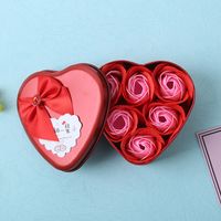 Heart Shaped Iron Box Soap Rose Valentine's Day Gift sku image 5