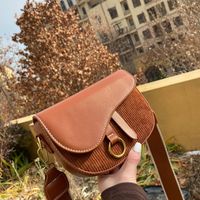 Retro Fashion Wide Shoulder Strap Saddle Bag sku image 3