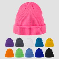 Korean Hat Knitted Hat Wild Wool Hat Solid Color Ear Protection Warm Cold Hat Tide main image 2