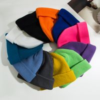 Korean Hat Knitted Hat Wild Wool Hat Solid Color Ear Protection Warm Cold Hat Tide main image 5