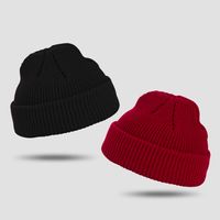 Exclusif Pour Croix-frontière Spot Marchandises Solide Couleur Tricoté De Chapeau Femmes Automne Et D'hiver Au Chaud Tout-correspondant Calotte Coréenne Style Beanie Chapeau Bonnet De Laine Hommes De Mode main image 4