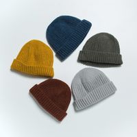 Korean Melon Hat Warm Pure Color Knitted Wool Hat Outdoor Hat Hip Hop Tide main image 4