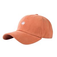 Maple Leaf Embroidered Baseball Cap Korean Age-reducing Caps College Wind Curved Eaves Sunshade Hat main image 6