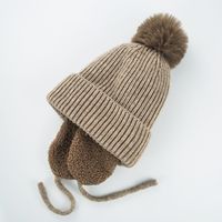 Korean Woolen Hat Velvet Earmuffs Autumn And Winter Solid Color Cute And Warm All-match Knitted Hat main image 4