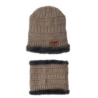 Venta Al Por Mayor Nuevo Estilo Coreano De Punto Bufanda Sombrero Conjunto De Moda Para Hombres Y Mujeres Cálido Con Terciopelo Grueso Lana Gorra Bufanda Otoño E Invierno main image 7