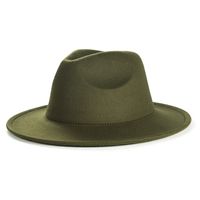 Exclusif Pour Croix-frontière Britannique Rétro Chapeaux De Laine Chapeau Hommes Et Femmes Monochrome Lumière Conseil Feutre Cap Simple Big Brim Fedora Chapeau Marée main image 5