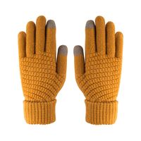 Korean Style Knitting Wool Gloves Women's Autumn And Winter Knitting Gloves Men's Deer Jacquard Touch Screen Warm Thickened Outdoor Riding Rice Grain main image 6