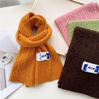 Double-sided Scarf Female Autumn And Winter Knitted Wool Thickened Warm Long Sacrf main image 1