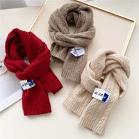 Double-sided Scarf Female Autumn And Winter Knitted Wool Thickened Warm Long Sacrf main image 5